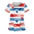 thumbnail image 3 of HAVUITYY Fashion Independence Day Printed Scrub Tops for Women, Plus Size V-Neck Nurse Tops with Pockets, Lightweight Stretch Working Uniform Nursing Top, 3 of 5