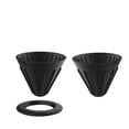 thumbnail image 1 of Lot de 2 Filtres à Café en Silic Pliables Réutilisables pour Camping Randonnée Pique-Nique Noir, 1 of 10