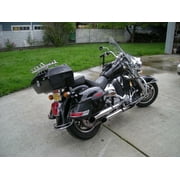 MATTE BLACK RS Universal Hard Bag Saddlebags For Honda Suzuki Kawasaki Harley Yamaha Victory