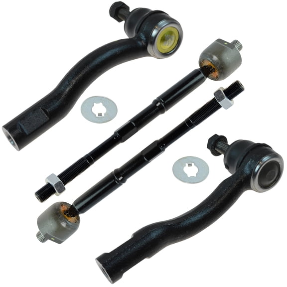 TRQ Front Tie Rod Set Fits Select 2007-2012 Nissan Sentra