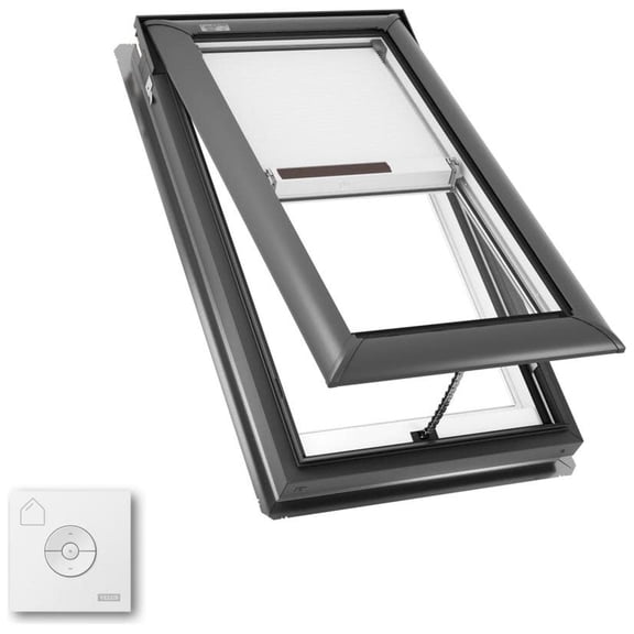 Velux Vs C04 2004S Vs Manual Venting Deck Mount Skylight, Laminated Lowe3 Glass And Solar