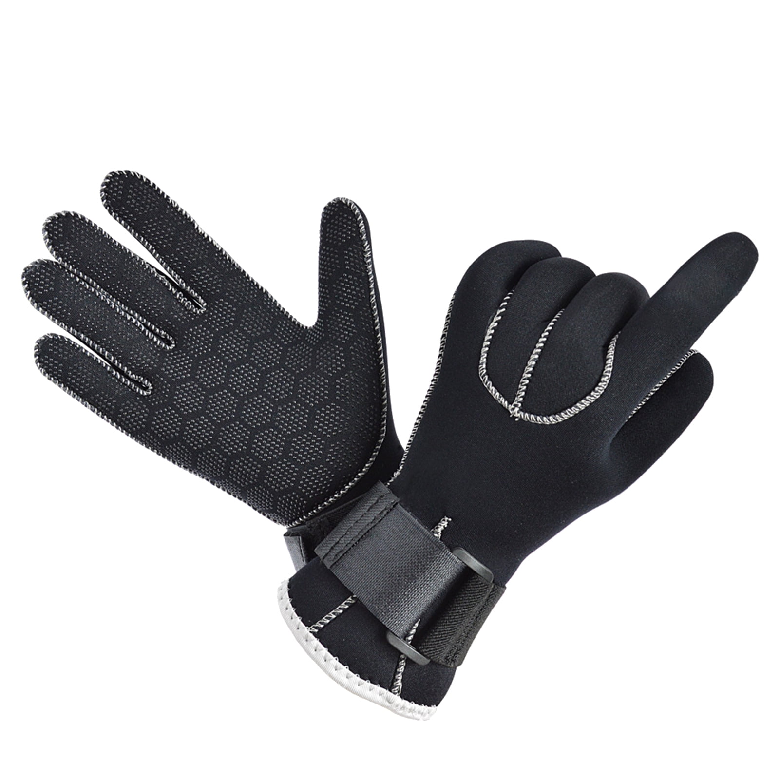 1pair 3mm Surfing Diving Swimming Adjustable Strap Wetsuit Gloves Water Sports 