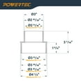 thumbnail image 3 of POWERTEC 4 inch to 3-Inch Reducer (70145), 3 of 7
