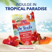 Dr Teals Hawaiian Bliss Epsom Salt Magnesium Soak, Red Sea Salt, Papaya & Hibiscus, 3 lbs