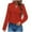 Red, variant on Contemporary Women's Fashion Plus Size Women's Casual Solid Color Long Sleeve V-neck Tops
