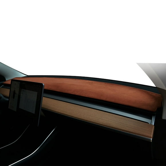 Brown Car Dashboard Cover Dashboard Carpet Cover Pad for Tesla Model Y/3 Accessories -