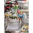 thumbnail image 5 of Outdoor Tablecloths with Umbrella Hole & Zipper, Spring Dog Round Tablecloth 54 Inch, Sunflower Daisy Botanical Rustic Waterproof Table Cloth, Patio/Pool/Picnic Table Covers, 5 of 8