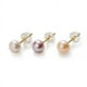 thumbnail image 5 of Pendientes de botón de plata s925 Love Lodge, pendientes de botón de perla fresca de estilo coreano para mujer, perforación de oreja simple, pequeños y delicados G3079, 5 of 5