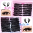 thumbnail image 2 of Kit de extensión de pestañas Ruairie Full Lash Clusters 280 piezas 100D/150D, 2 of 8