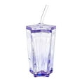 thumbnail image 3 of Drinking Glass Star Shaped Tumbler Reusable Glass Cup with Lid and Straw for Office Home Summer Use, 3 of 9