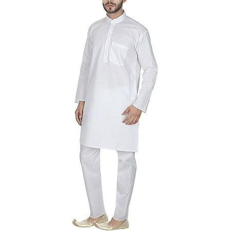 

Royal Men s Traditional Clothing Cambric White Kurta Pyjama