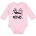 thumbnail image 3 of Inktastic 4th of July Meowica Cat in Flag Sunglasses Boys or Girls Long Sleeve Baby Bodysuit, 3 of 5