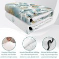 thumbnail image 4 of Quilts Twin XL Size, Teal Tulip Eucalyptus Soft Comforter Bedding Set for Bed, Spring Summer Botanical Floral Chic Lightweight Quilted Bedspread with Pillow Cover(2 Pieces) for All Season, 68x98 Inch, 4 of 9