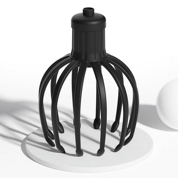 Masajeador de cabeza Octopus Masajeador eléctrico de cuero cabelludo | 3 modos de vibración | 12 Garras Removibles | USB recargable | Herramienta portátil para aliviar el estrés | Se adapta a la