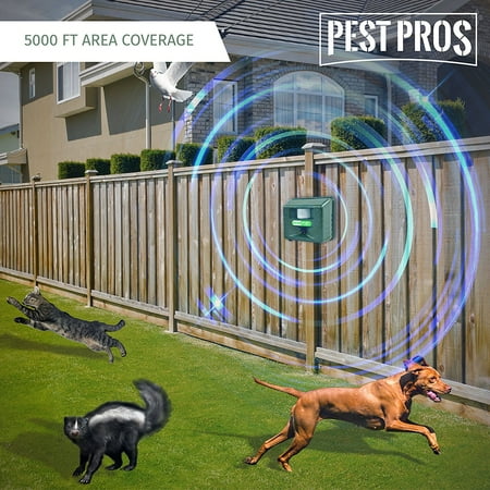 - Stop Barking Device for Dogs include Ultrasonic Animal Repeller, Keep dog be quiet & less scared. Motion Sensor detect intruders and alarm from acoustics