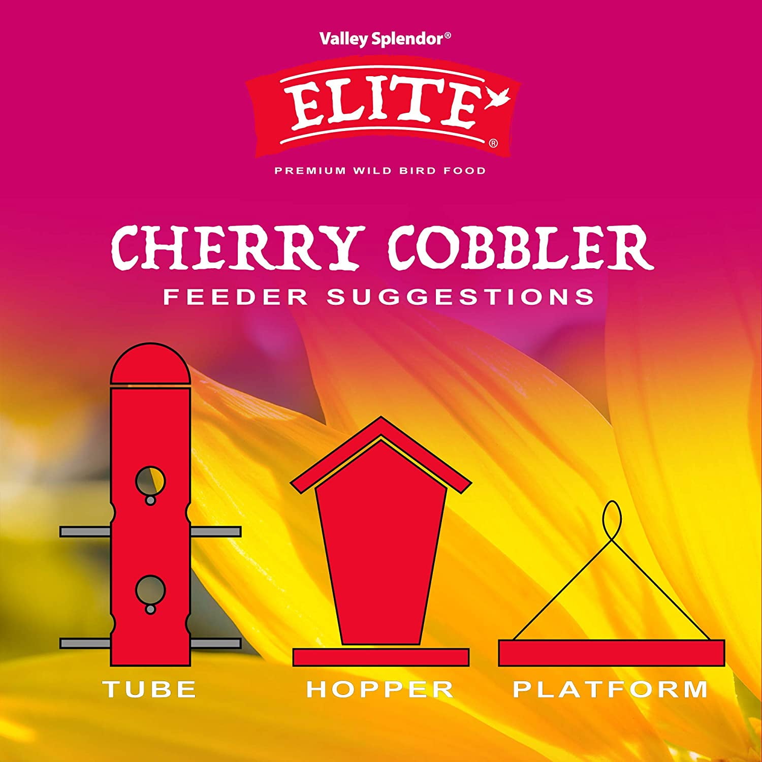 Elite Cherry Cobbler Seeds Wild Bird Food, Cherry Cobbler, 5 lb Bag