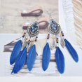 thumbnail image 3 of Pendientes de Plumas de Hojas de Borla de Color Retro Bohemio aleación tibetana Xiangyun patrón Joyas de Clavos para oídos XianweiShao 9024735000433, 3 of 3
