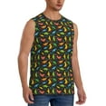 thumbnail image 2 of Fotbe Cartoon Dino Men's Camiseta sin Mangas Estampada para Hombres, Playera Casual para Gimnasio, Entrenamiento, Playa-X-Large, 2 of 7