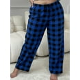thumbnail image 2 of LANBAOSI Women's Pajama Pants Plus Size Comfy Fleece Plaid PJ Pants for Sleep Size 2XL, 2 of 8