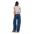 thumbnail image 3 of Forever 21 Women’s Wide Leg Lightweight Denim Pants with Adjustable Drawstring Waist, Side Pockets and Relaxed Casual Fit for Everyday Wear, XS-XL, 3 of 6
