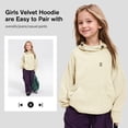 thumbnail image 5 of Rolanko Girls' Hoodie Wool Sweatshirt Dance Long Sleeve Comfortable Lightweight Hoodie with Pocket Children's Warm Velvet Coat, 5 of 5