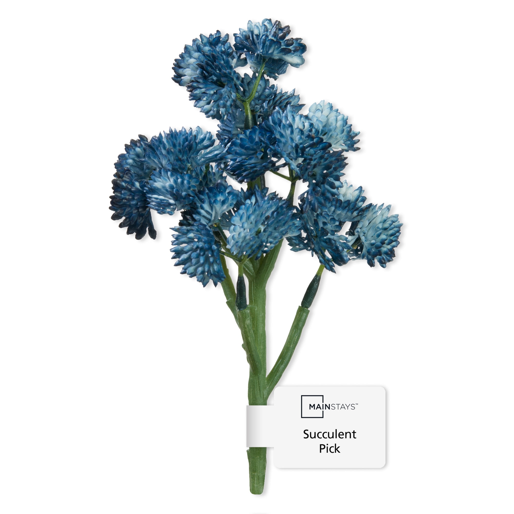 (2 pack) Mainstays Artificial Succulent Blue Sedum Pick, 3.4" x 7.4"