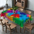 thumbnail image 4 of Happy Holi Tablecloth Indian Festival of Colors Themed Party Decoration Hindu Colorful Indoor Kitchen Dining Room Home Decor-60×84inch, 4 of 5