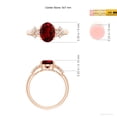 thumbnail image 5 of ANGARA Lab Grown 2 Ct Solitaire Oval Ruby Criss Cross Ring with Lab Diamonds for Women in 14K Rose Gold (Size-9x7mm) | July Birthstone, Anniversary, Jewelry Gift for Women | Lab-Grown Ruby Ring, 5 of 7