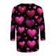 thumbnail image 5 of RKSTN Valentines 3/4 Sleeve Tops for Women Oversized Crewneck Valentine's Day Graphic Printed Short Sleeve T Shirt Womens Casual Round Neck Loose Comfy Loves Heart Print Three Quarter Sleeve Shirts, 5 of 6