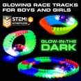 thumbnail image 2 of Set de pista de carreras USA Toyz Glow con 2 coches de juguete iluminados, 360 unidades, 2 of 6
