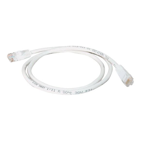 C2G Cat5e Snagless Unshielded (UTP) Network Patch Cable - Patch cable - RJ-45 (M) to RJ-45 (M) - 6 ft - UTP - CAT 5e - molded, snagless, stranded - white