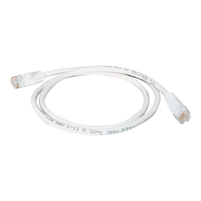 C2G Cat5e Snagless Unshielded (UTP) Network Patch Cable - Patch cable - RJ-45 (M) to RJ-45 (M) - 6 ft - UTP - CAT 5e - molded, snagless, stranded - white