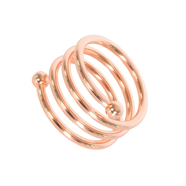 Cateissary Servilleta de moda para restaurante de Hotel en casa, anillo de Metal para banquete, decoración de de comedor, servilletas portátiles, Mostrada Oro rosa Cateissary HA084247-02