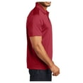 thumbnail image 3 of Yellow Rooster Men's Diamond Jacquard Male Polo T-Shirt Rich Red L, 3 of 5