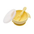 thumbnail image 1 of Baby Silicone First Feeding Set w/ Bowl  Lid & Spoon for Ages 4 months+ (Pineapple), 1 of 6