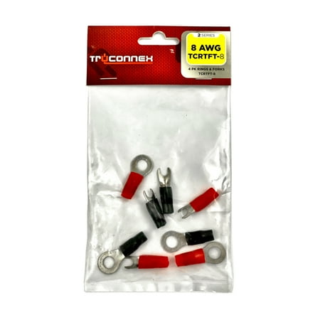 TruConnex - 8 AWG Ring and Fork Terminals (4-Pack)