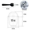 thumbnail image 2 of TEXIJUSO 30 Pack 12oz Clear Plastic Cups with Dome Lids and Sporks, Yogurt Parfait Cups with Stickers, Disposable Cups for Dessert (No Hole), 2 of 7