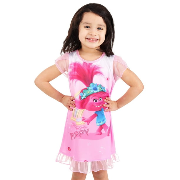 Toddler Girls Trolls Poppy Dorm Nightgown - Walmart.com