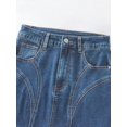 thumbnail image 3 of Womens Light Wash Denim Midi Skirt With Pockets A-Line Flare Style, 3 of 24