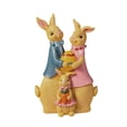 thumbnail image 4 of 2PCS Easter Resin Bunny Family Figurine 3 Rabbits 3.54in Tabletop Decorations with Egg and Carrots, 4 of 8
