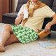 thumbnail image 5 of Balery Broccoli 1 Pantalones cortos de pijama de punto de algodón para hombre con cinturilla y bolsillos-Small, 5 of 6