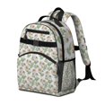 thumbnail image 2 of Light Gray Daisy Flower Pattern Backpack for School,Cute School Bag,Schoolbag with Adjustable Shoulder Straps & Padded Back,15.25"x11.5"x5.25", 2 of 5