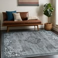 thumbnail image 6 of Beverly Rug Machine Washable Easy Cleaning Indoor Non-Slip Rugs Gray / Dark Gray 8'x10', 6 of 9