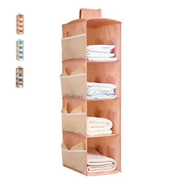 Tripumer 4Tier Shelf Hanging Closet Organizer and Storage Closet with