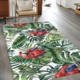 thumbnail image 2 of Tropical Plants Area Rugs 3'x5', Washable Small Throw Rugs for Living Room Bedroom, Summer Watercolor Parrots Green Leaves Indoor Outdoor Rug Non-Slip Low Pile Carpet Runner Reversible Floor Mats, 2 of 8