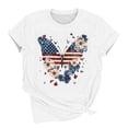 thumbnail image 5 of Staron Women's Casual T-Shirt Independence Day Printed Short Sleeve Crew Neck Loose Fit Graphic Tee Top, 3XL, 5 of 5