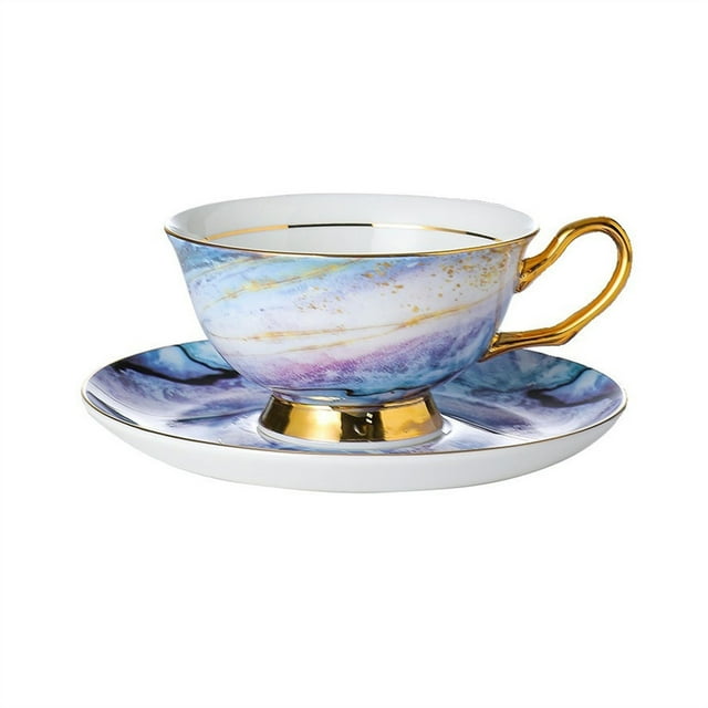 European Afternoon Tea Cups Home Coffee Cups Set 220ml Chinese Bone China Black Tea Cups