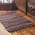 thumbnail image 2 of Firefly Hope Colorful Cotton Handmade Reversible Chindi Rag Rug – 20" x 31", Hand-Woven Striped Design with Tassels, Machine Washable for Bathrooms, Entryways & Living Spaces, Coffee, 2 of 4
