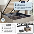 thumbnail image 6 of Allewie Queen Size Lift up Hydraulic Platform Storage Bed Frame with Fabric Channel Wingback Headboard, Light Beige, 6 of 12