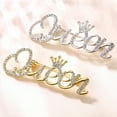 thumbnail image 3 of Mightlink Fashion Queen Letter Brooch Pins for Women Luxury Crown Corsage Party Wedding Gifts Clothing Accessories, 3 of 6